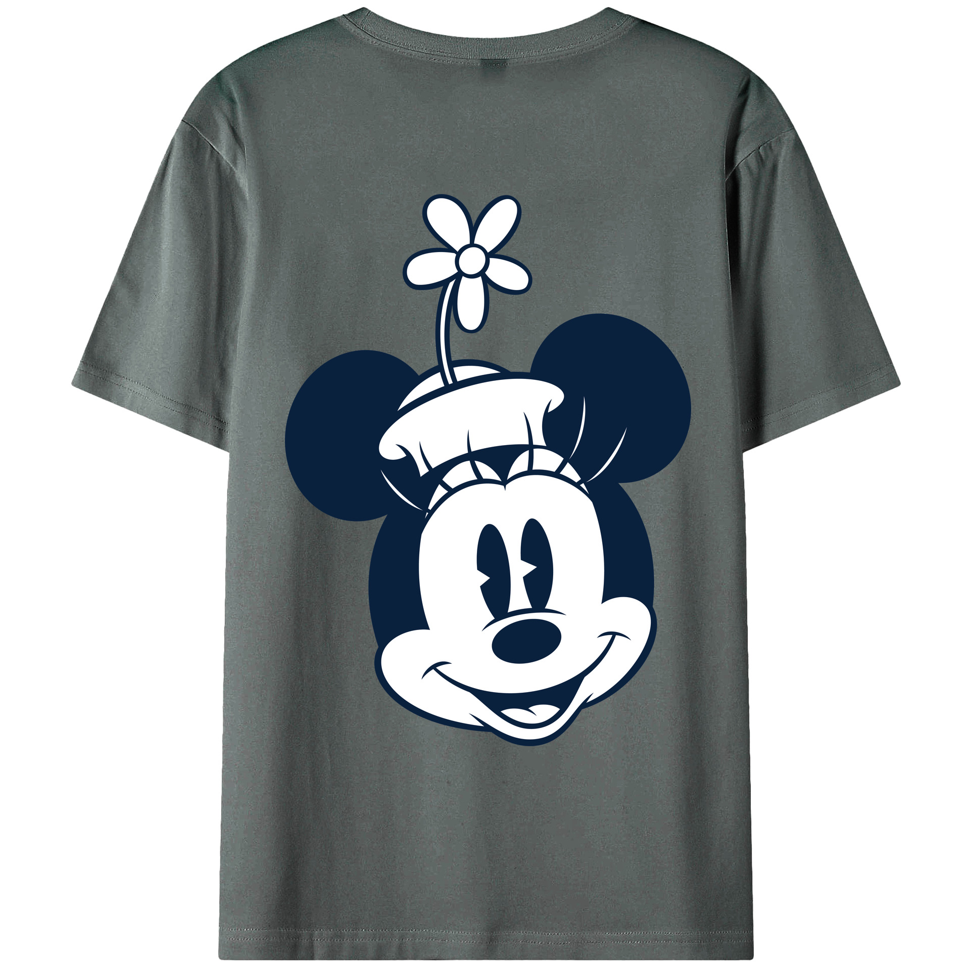 ミッキーマウス Mickey Mouse 綿100％ メンズ半袖Tシャツ（バックプリント） 通気性